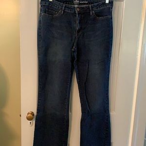 Dark wash curvy boot cut jeans